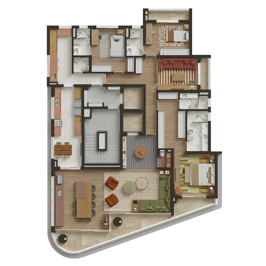 246 m² 4 suítes, 3 vagas 