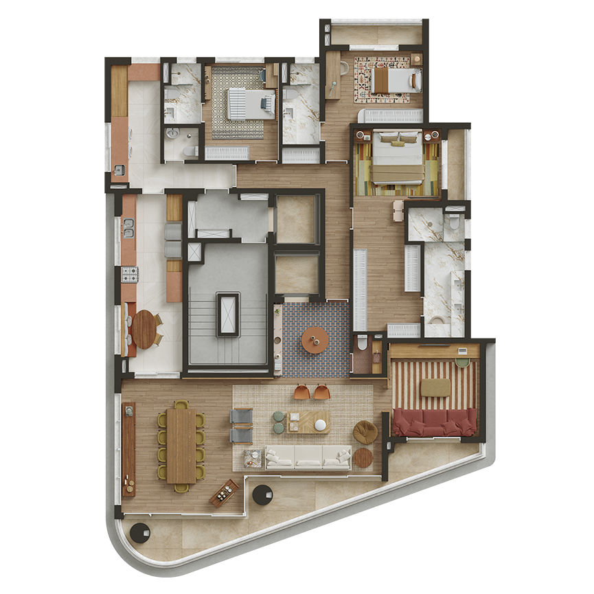 246 m² 3 suítes, 3 vagas 