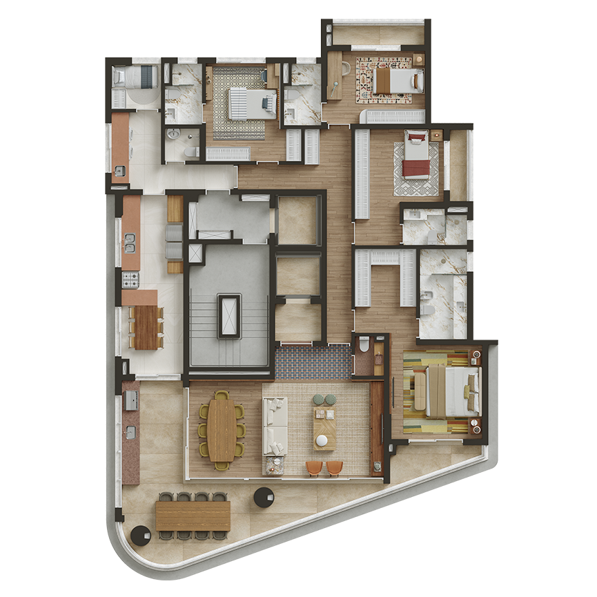 246 m² 3 suítes, 3 vagas 